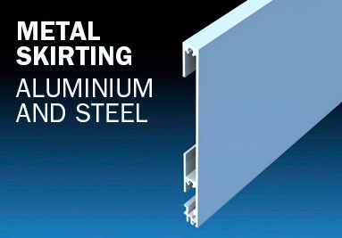 zócalos metálicos de aluminio y acero